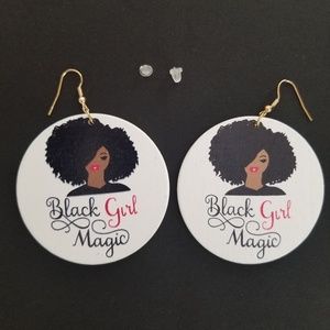 Wooden Urban Earrings Black Girl Magic